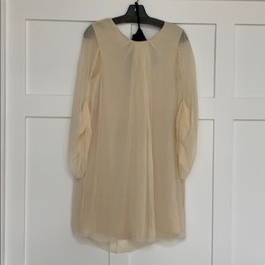 Women’s DVF belted chiffon dress